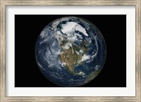 Framed Full Earth showing North America