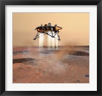 Framed Phoenix Mars Lander Arriving on Mars