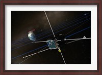 Framed Five THEMIS Spacecraft in Orbit around the Earth