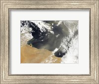Framed Dust plumes Blowing off the North African Coast