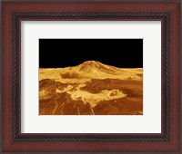 Framed 3D Perspective View of Maat Mons on Venus