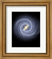 Framed Milky Way Galaxy (annotated)