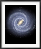 Framed Milky Way Galaxy (annotated)