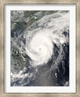 Framed Typhoon Neoguri approaching China