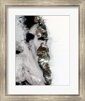 Framed Meltwater Ponds along Greenland West Coast