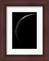 Framed Saturn's Moon Lapetus