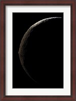 Framed Saturn's Moon Lapetus
