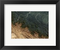 Framed Andes Mountains