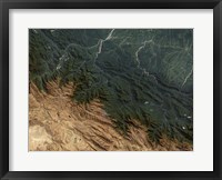 Framed Andes Mountains