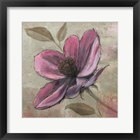 Framed 'Plum Floral III' border=