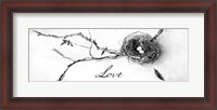 Framed Nest and Branch II Love
