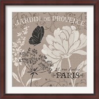 Framed French Linen Garden III