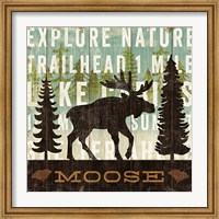 Framed Simple Living Moose