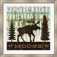 Framed Simple Living Moose