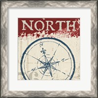 Framed Nautical I Red