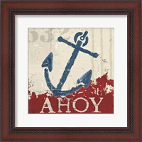 Framed Nautical IV Red