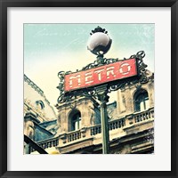 Framed Paris Metro Letter