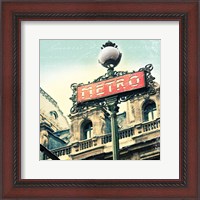 Framed Paris Metro Letter