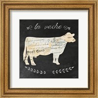 Framed La Vache Cameo Sq