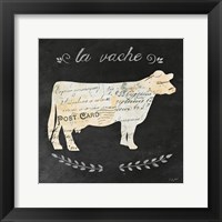 La Vache Cameo Sq Framed Print