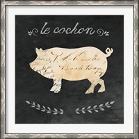 Framed Le Cochon Cameo Sq