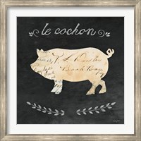 Framed Le Cochon Cameo Sq