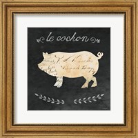 Framed 'Le Cochon Cameo Sq' border=