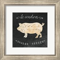 Framed 'Le Cochon Cameo Sq' border=