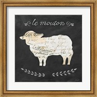 Framed Le Mouton Cameo Sq