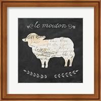 Framed 'Le Mouton Cameo Sq' border=