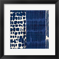 Framed 'Indigo Batik I' border=