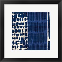 Framed 'Indigo Batik I' border=