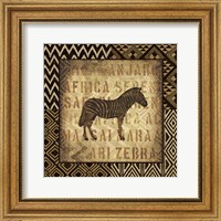 Framed African Wild Zebra Border