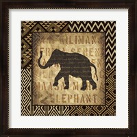 Framed African Wild Elephant Border