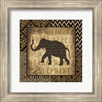 Framed African Wild Elephant Border