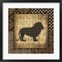 Framed African Wild Lion Border