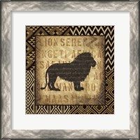 Framed African Wild Lion Border