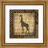 Framed 'African Wild Giraffe Border' border=