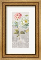 Framed Textile Floral Panel I