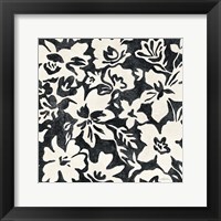 Framed Chalkboard Floral I