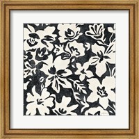 Framed Chalkboard Floral I