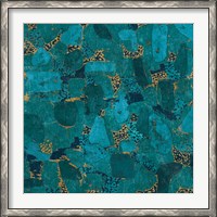 Framed Gilded Stone Turquoise