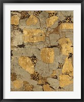 Gilded Stone Gold I Framed Print