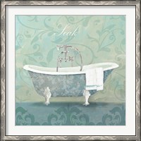 Framed Damask Bath Tub