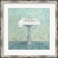 Framed Damask Bath Sink