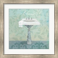 Framed Damask Bath Sink