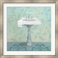 Framed Damask Bath Sink