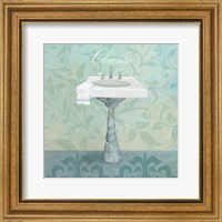 Framed Damask Bath Sink