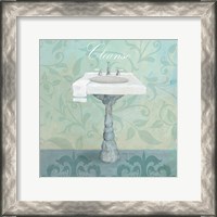 Framed Damask Bath Sink