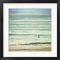 Framed 'Ocean Serenity Inspiration' border=